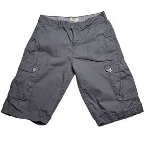 Levi's Cargo‎ Shorts Boys 18 Gray Ripstop Cotton Casual Summer outdoor Classic